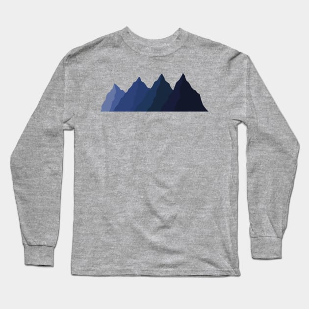 Blue mountain Long Sleeve T-Shirt by ballooonfish